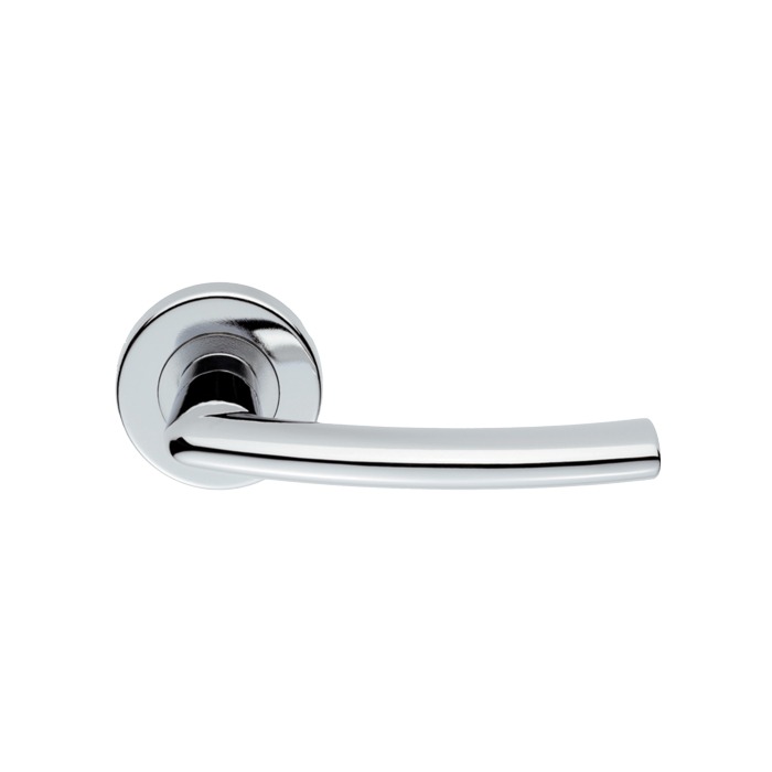 Dos Lever Door Handle on Round Rose